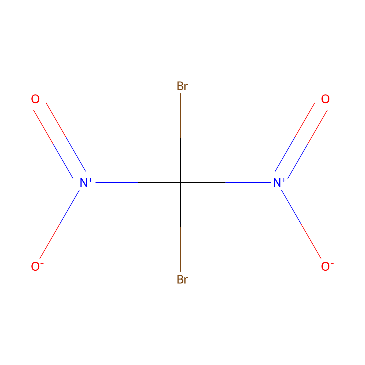 Dibromodinitromethane molecular structure, CAS 2973-00-4