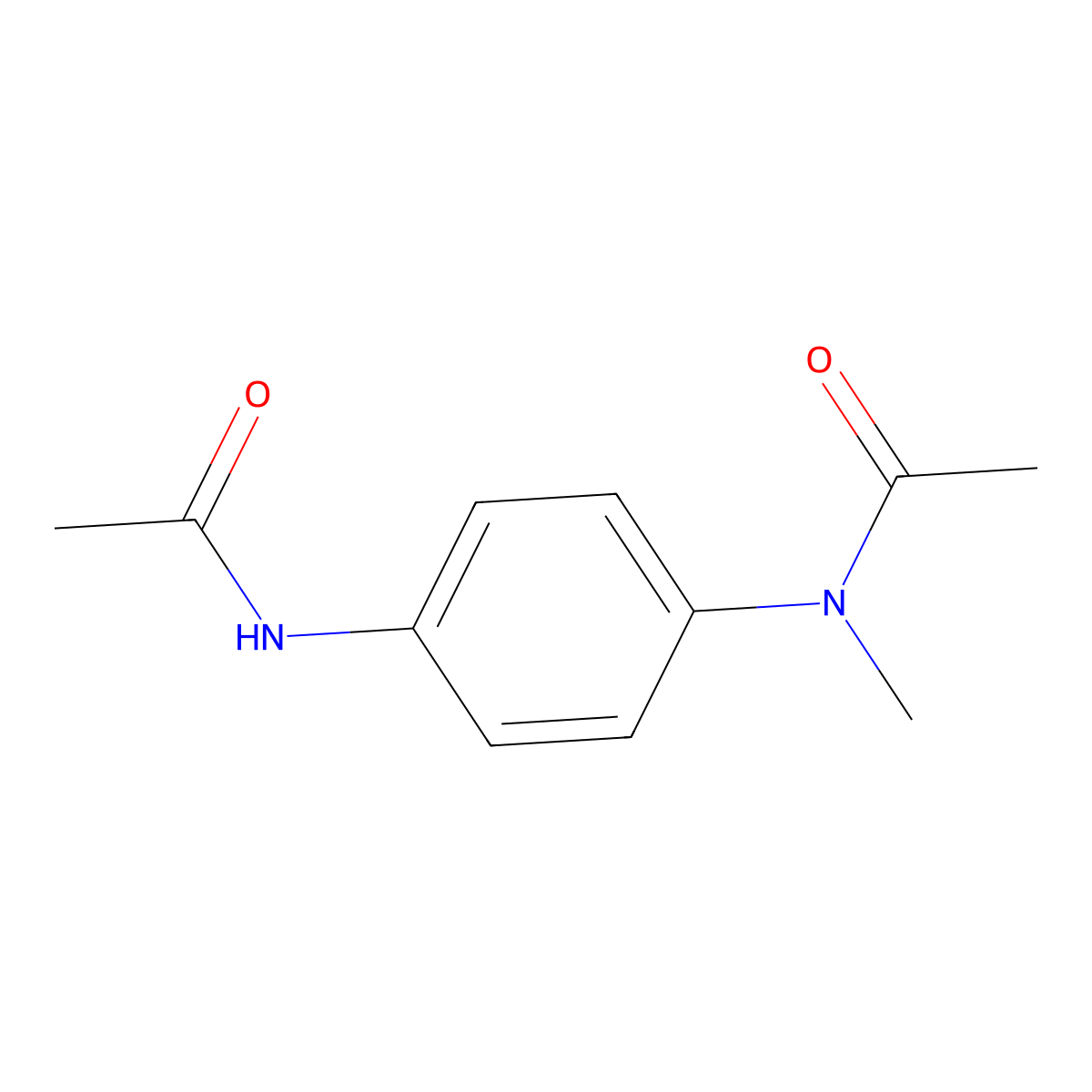 Acetamide, N-methyl-N,N'-p-phenylenebis- molecular structure, CAS 2973-22-0