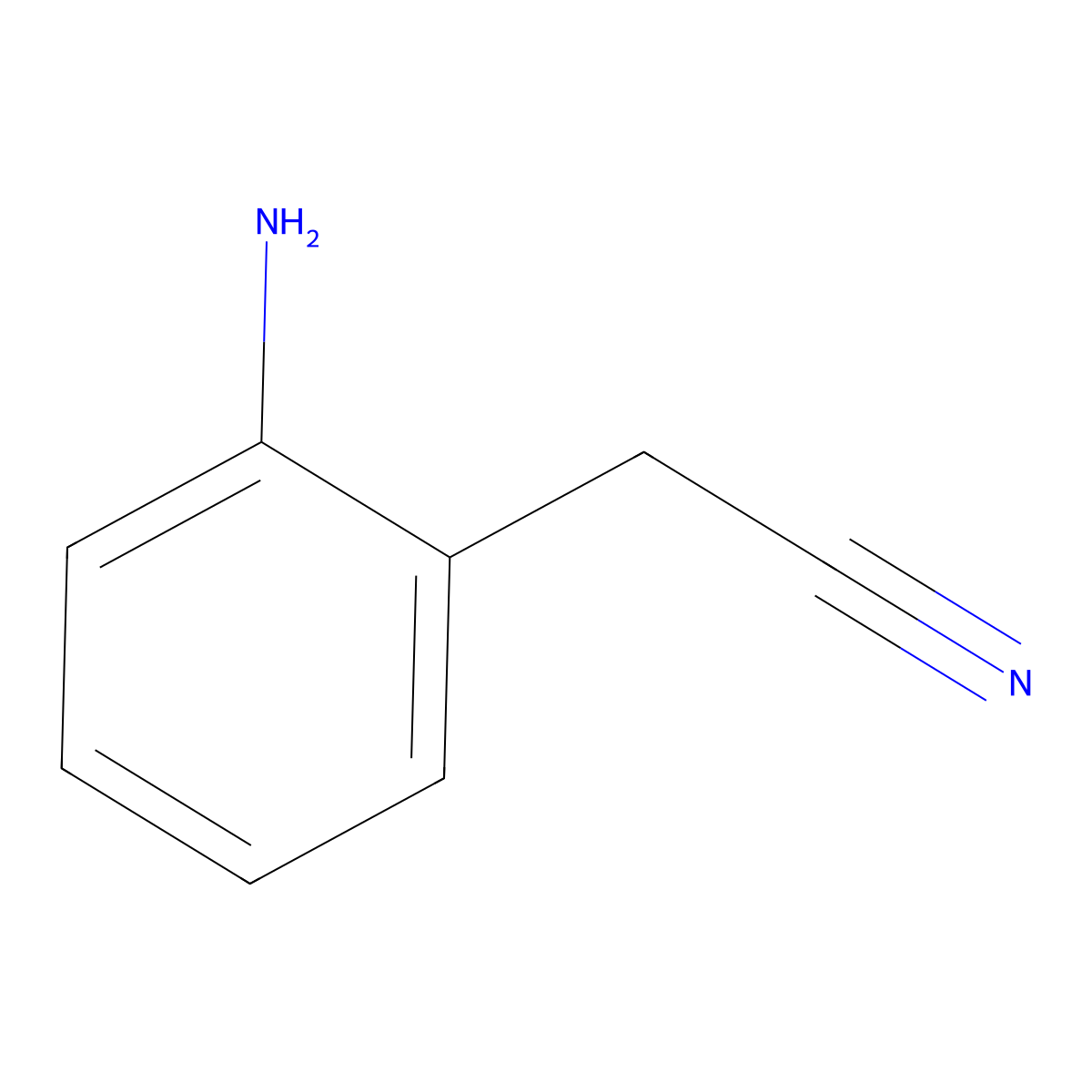 Phenylglycine nitrile molecular structure, CAS 2973-50-4