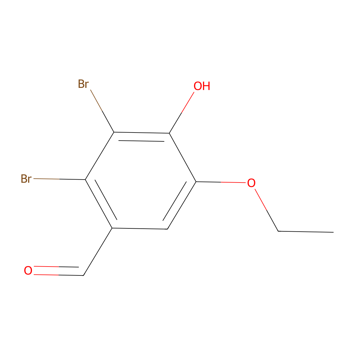 2,3-Dibromo-5-ethoxy-4-hydroxybenzaldehyde molecular structure, CAS 2973-74-2
