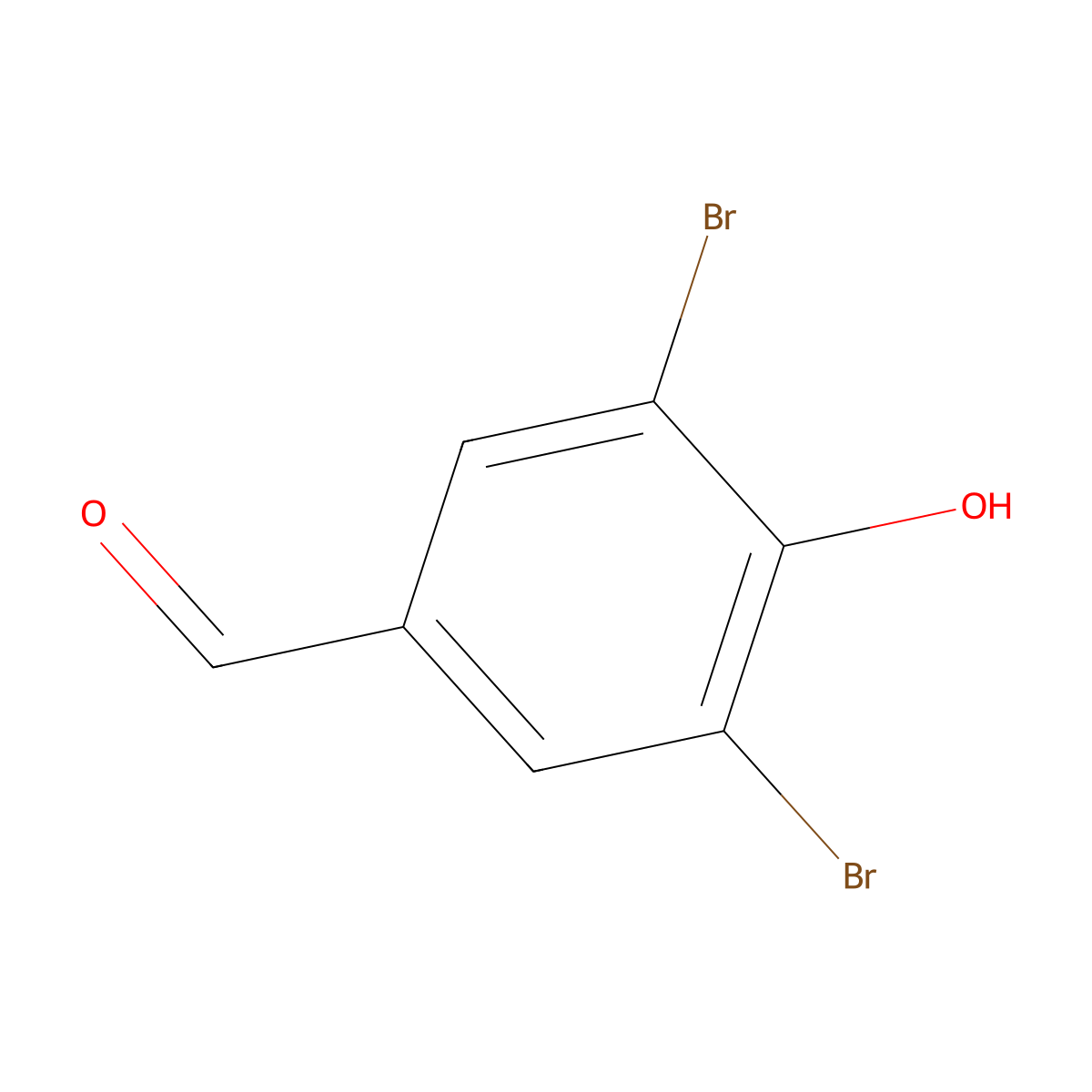 3,5-Dibromo-4-Hydroxybenzaldehyde molecular structure, CAS 2973-77-5