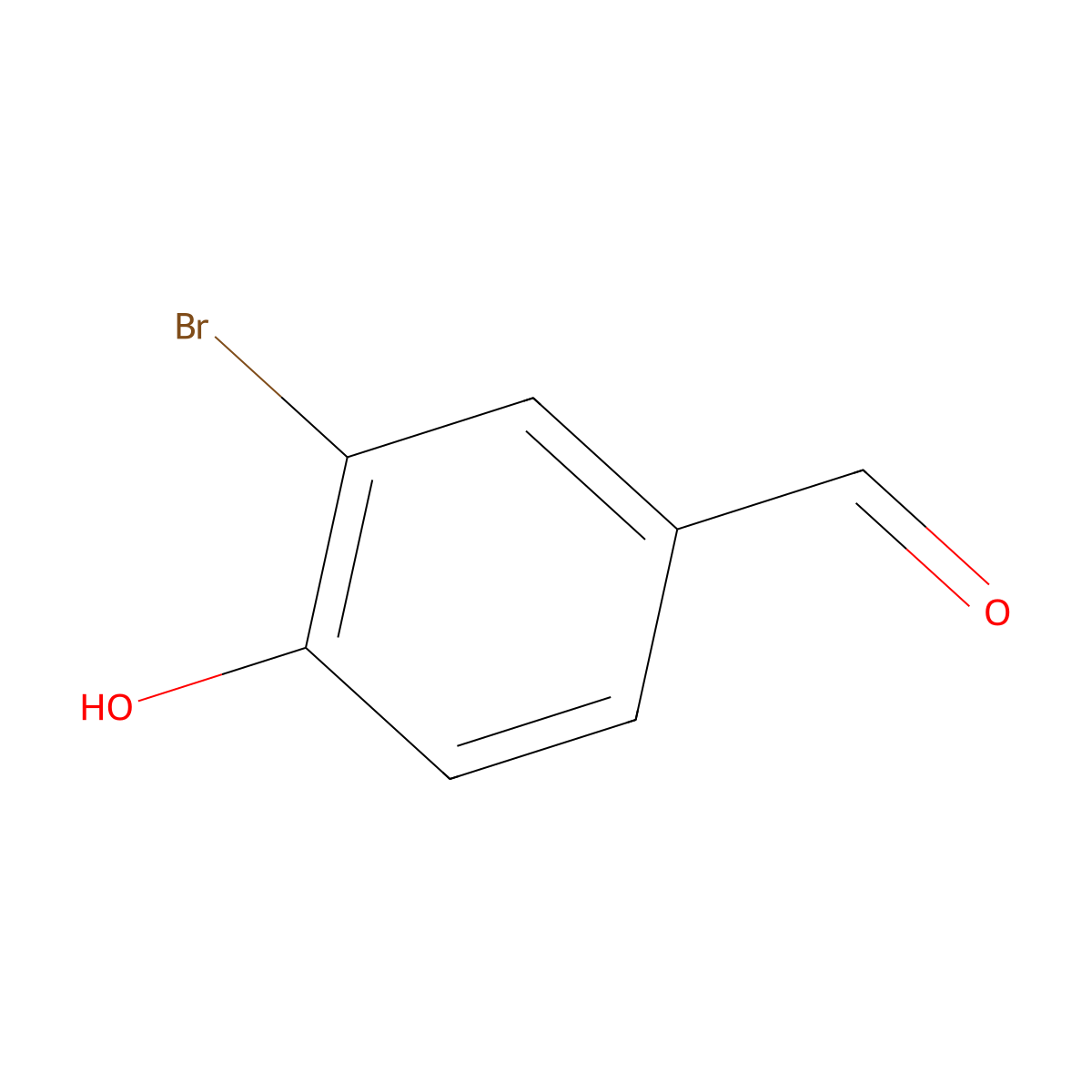3-Bromo-4-hydroxybenzaldehyde molecular structure, CAS 2973-78-6