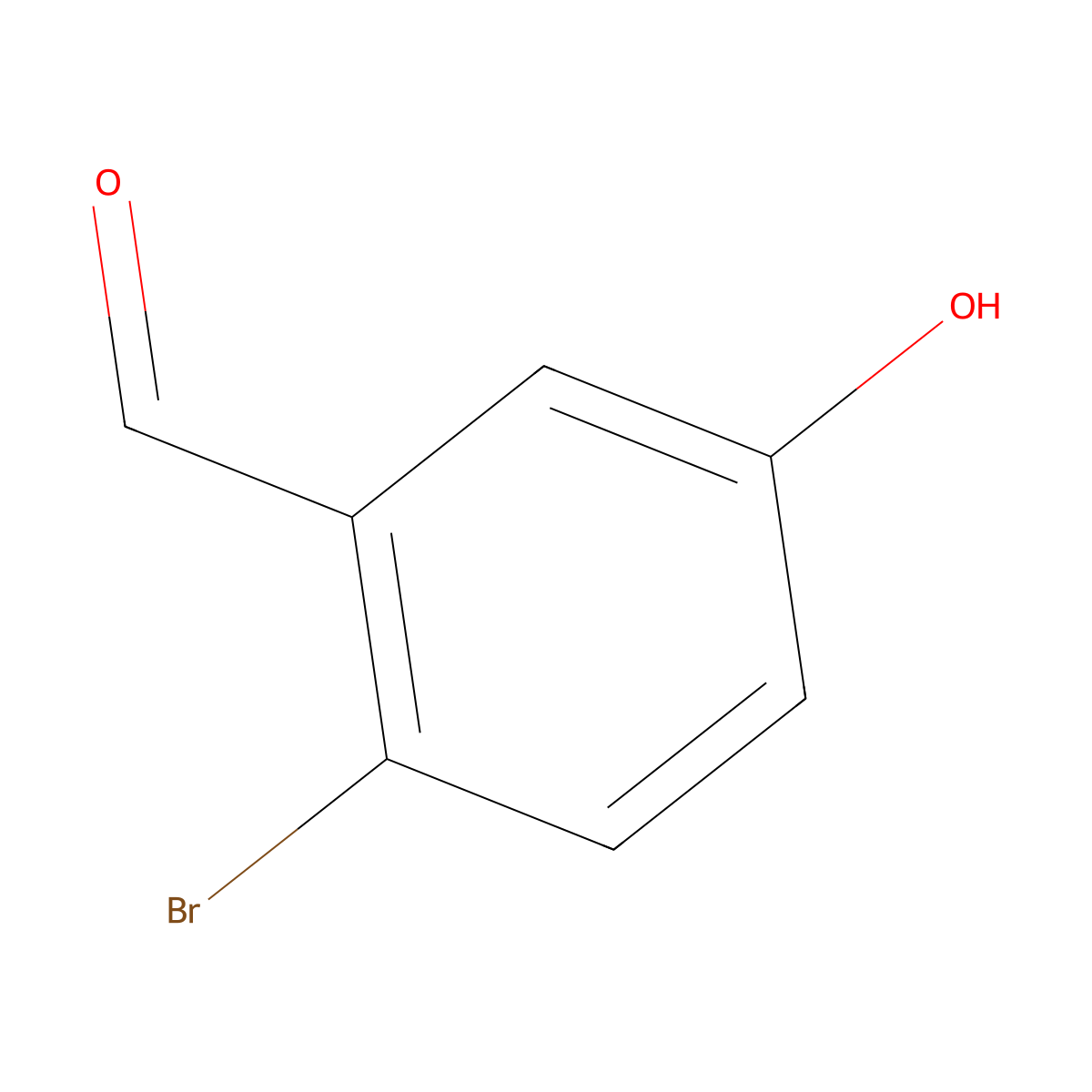 2-Bromo-5-hydroxybenzaldehyde molecular structure, CAS 2973-80-0