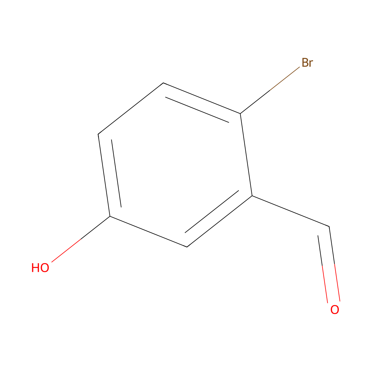 2-Bromo-5-hydroxybenzaldehyde molecular structure, CAS 2973-80-0