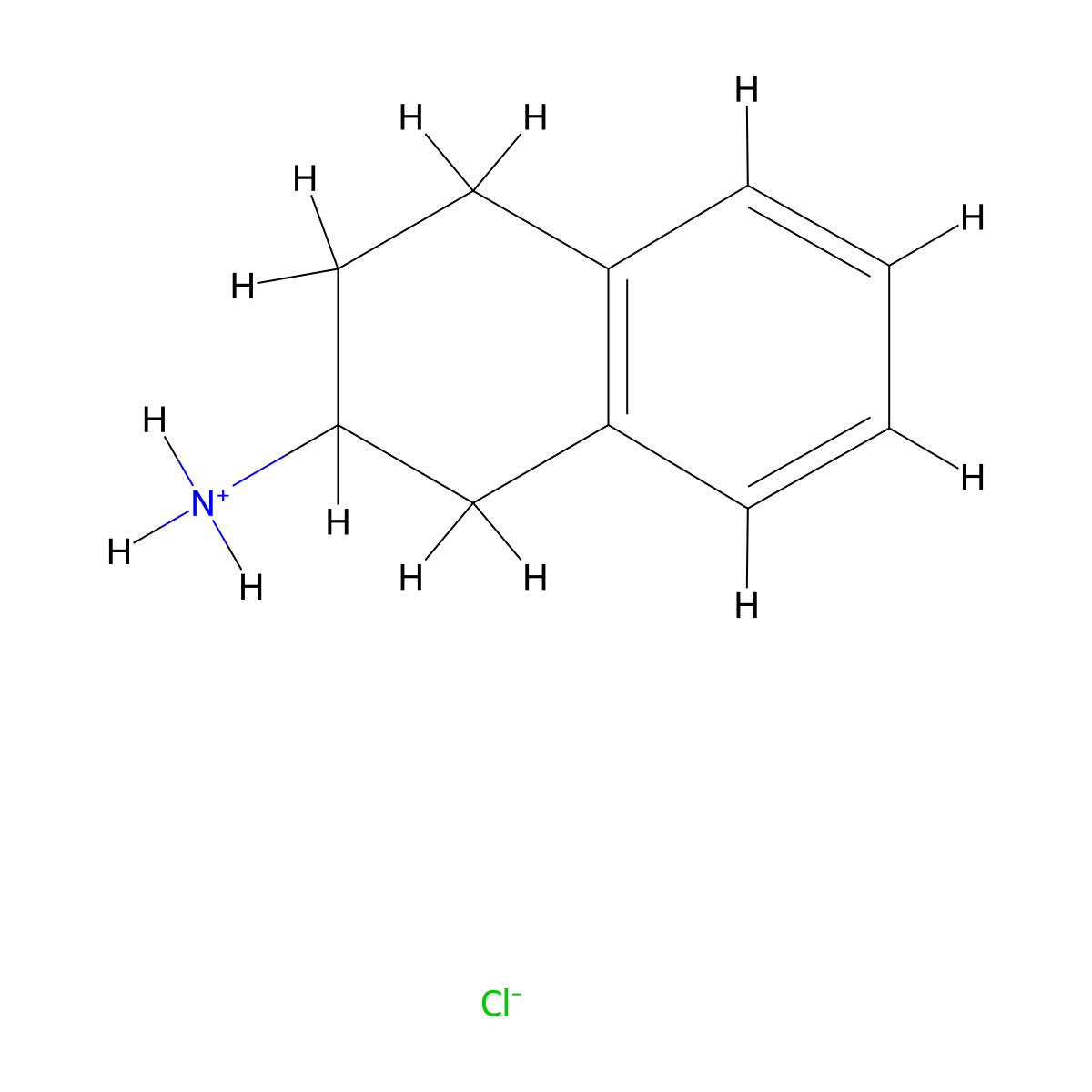 Tetrahydro-2-naphthylamine hydrochloride molecular structure, CAS 29730-81-2