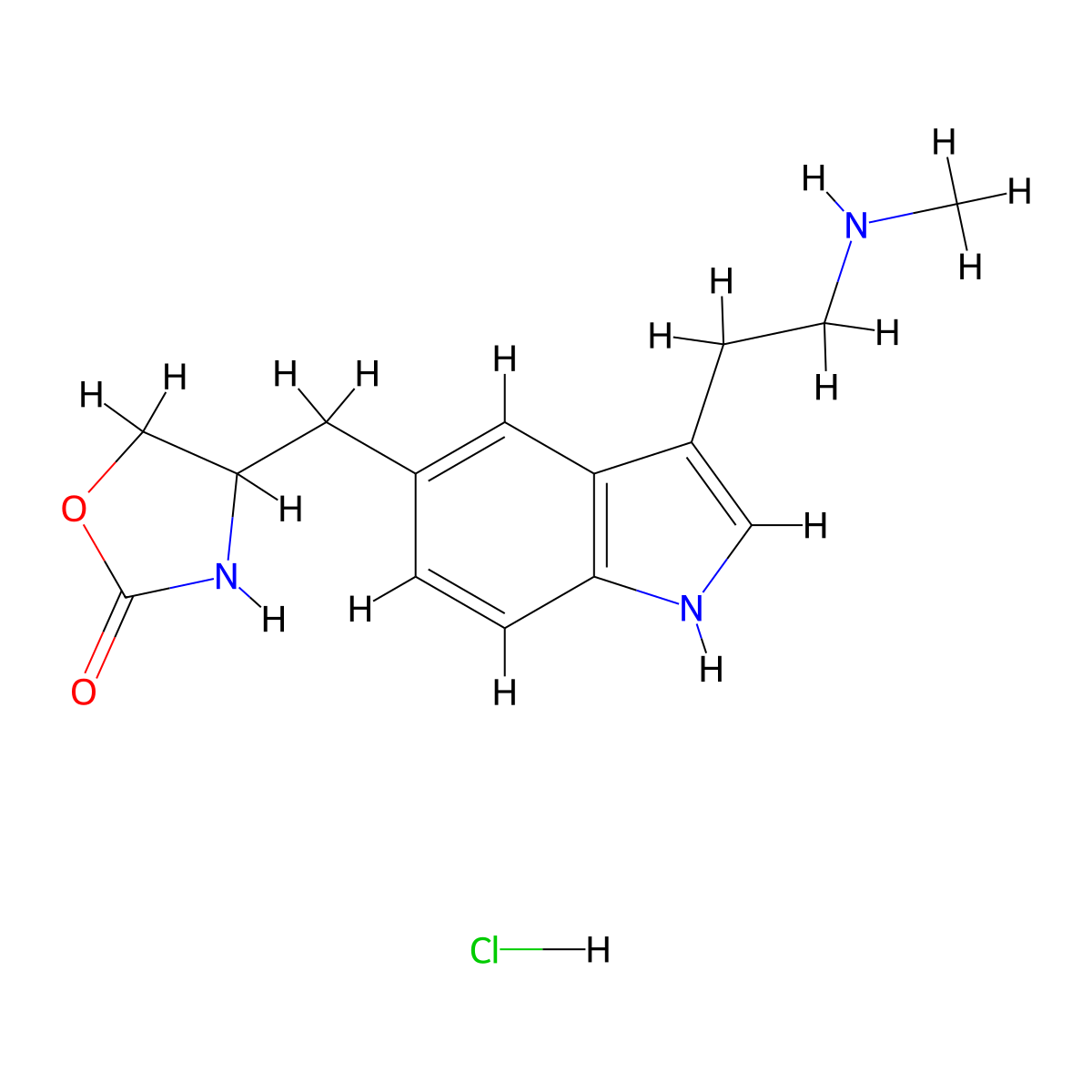 N-DesmethylZolmitriptan-d3Hydrochloride molecular structure, CAS 2973179-99-4