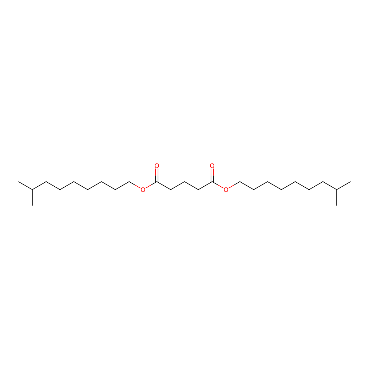 Pentanedioic acid, 1,5-diisodecyl ester molecular structure, CAS 29733-18-4