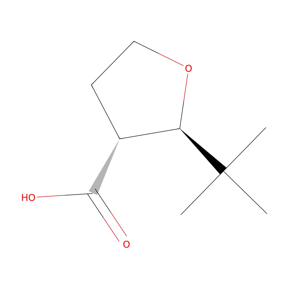 rac-(2R,3R)-2-tert-butyloxolane-3-carboxylic acid molecular structure, CAS 2973403-48-2