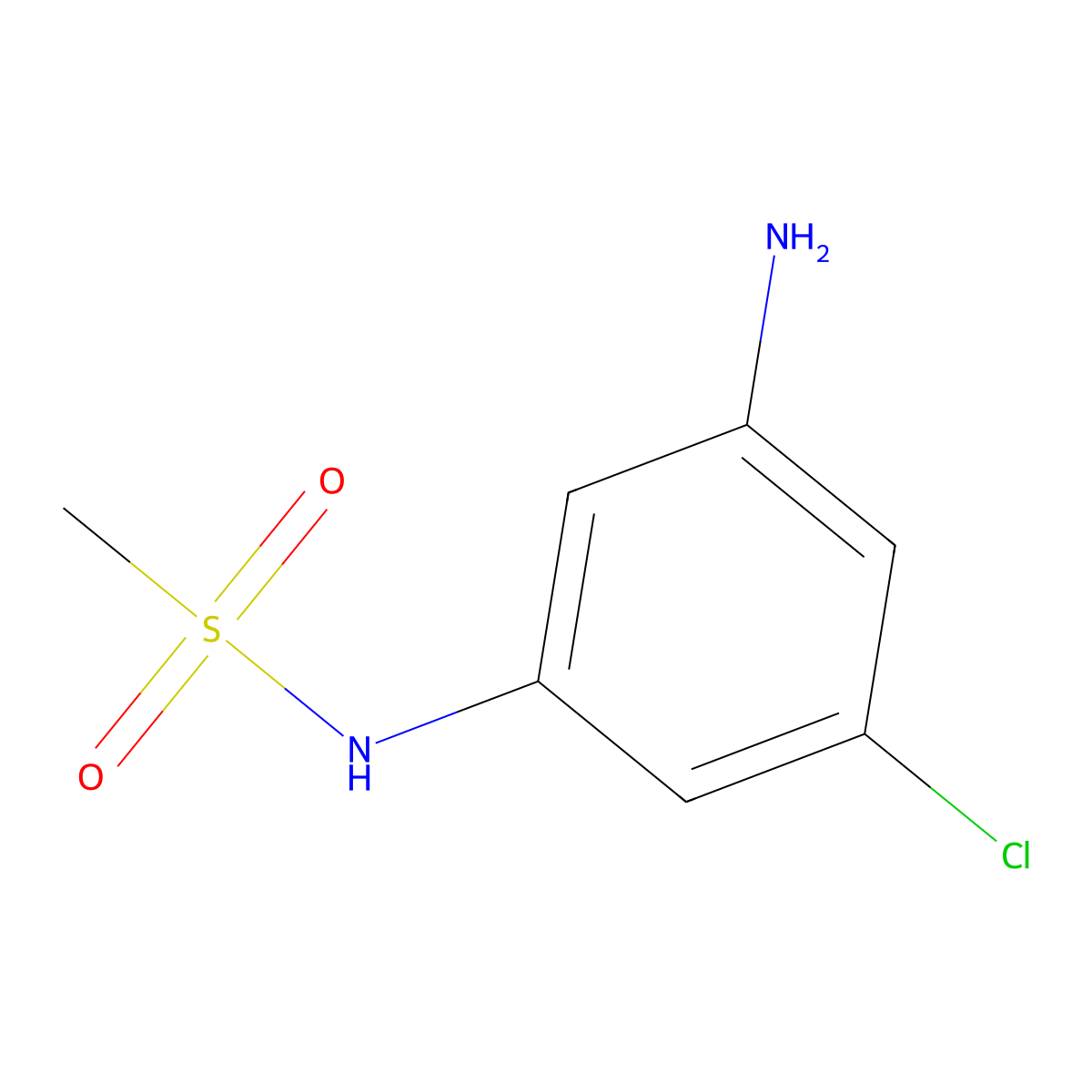 N-(3-Amino-5-chlorophenyl)methanesulfonamide molecular structure, CAS 2973403-55-1