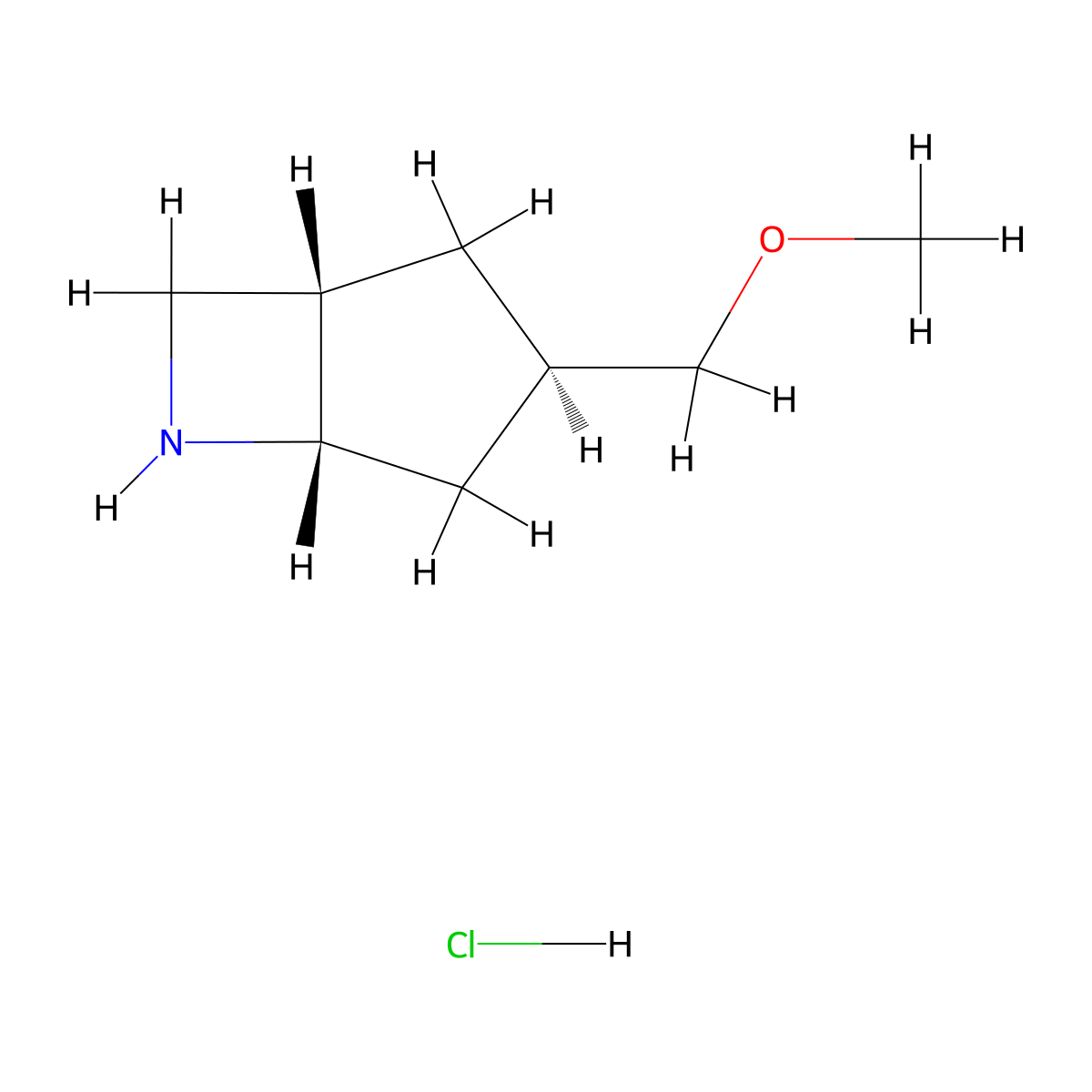 rac-(1R,3S,5R)-3-(methoxymethyl)-6-azabicyclo[3.2.0]heptane hydrochloride molecular structure, CAS 2973404-12-3