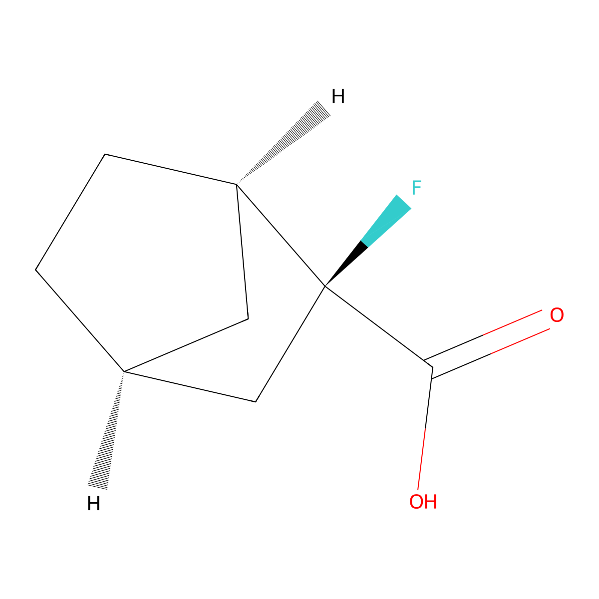 rac-(1R,2S,4S)-2-fluorobicyclo[2.2.1]heptane-2-carboxylic acid molecular structure, CAS 2973405-10-4
