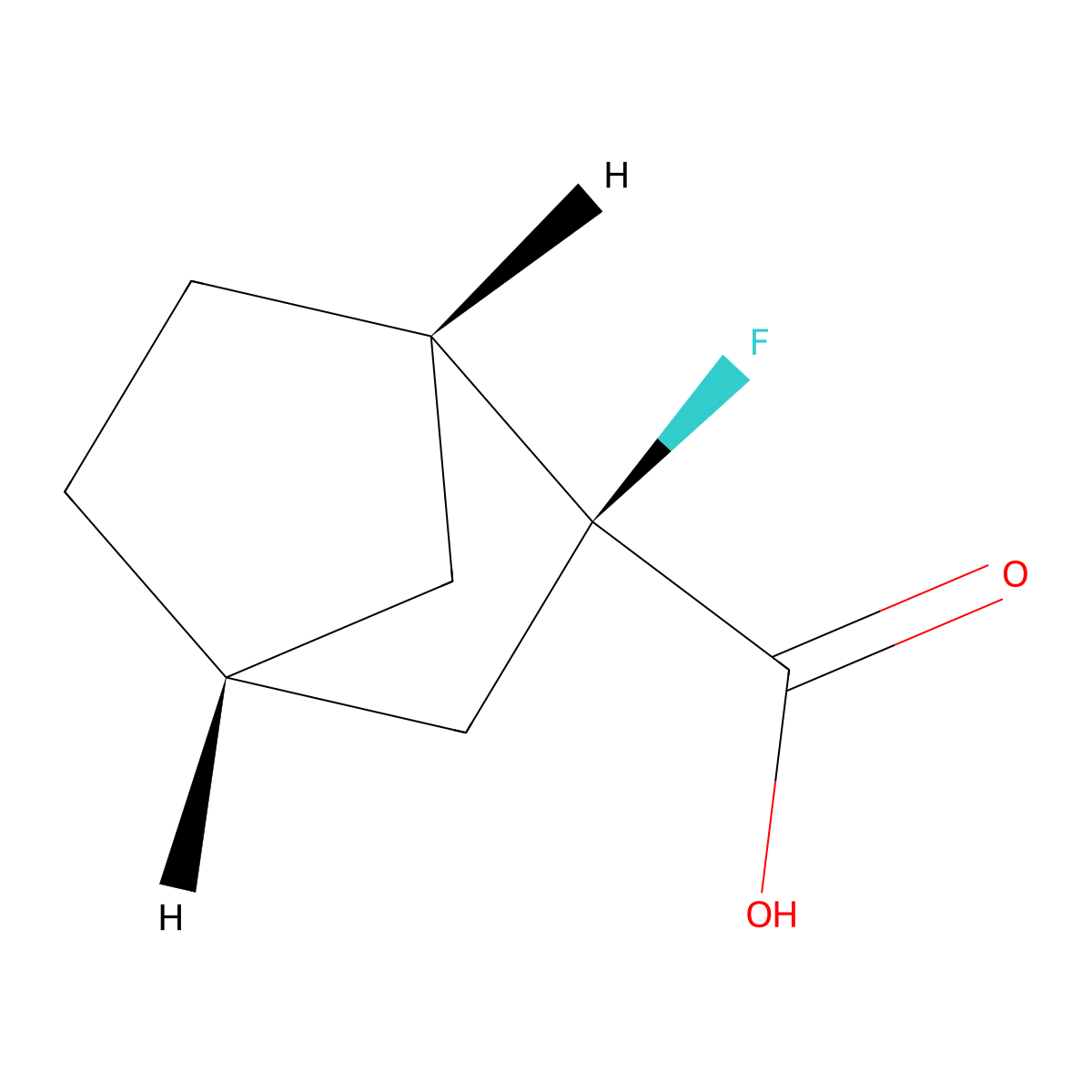 rac-(1R,2R,4S)-2-fluorobicyclo[2.2.1]heptane-2-carboxylic acid molecular structure, CAS 2973405-26-2