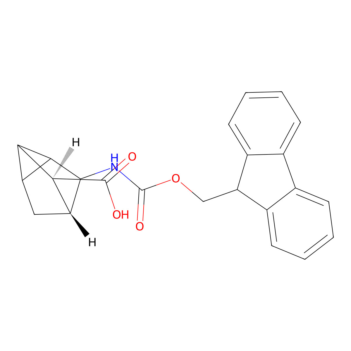 rac-(3R,4R)-5-({[(9H-fluoren-9-yl)methoxy]carbonyl}amino)tricyclo[2.2.1.0,2,6]heptane-3-carboxylic acid molecular structure, CAS 2973423-73-1