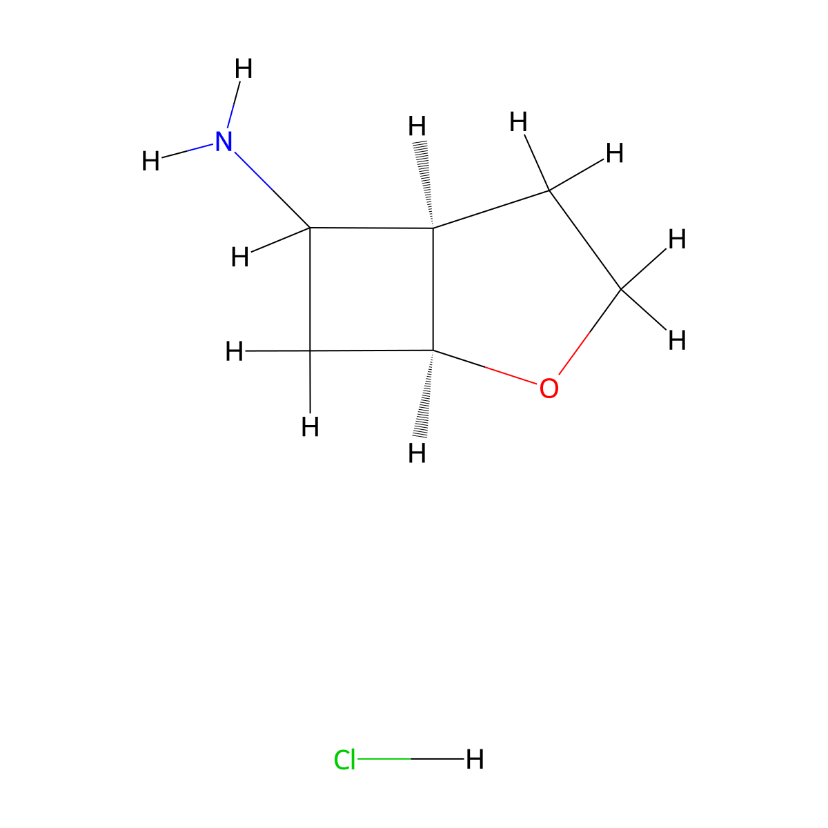 (1S,5R)-2-Oxabicyclo[3.2.0]heptan-6-amine hydrochloride molecular structure, CAS 2973423-76-4