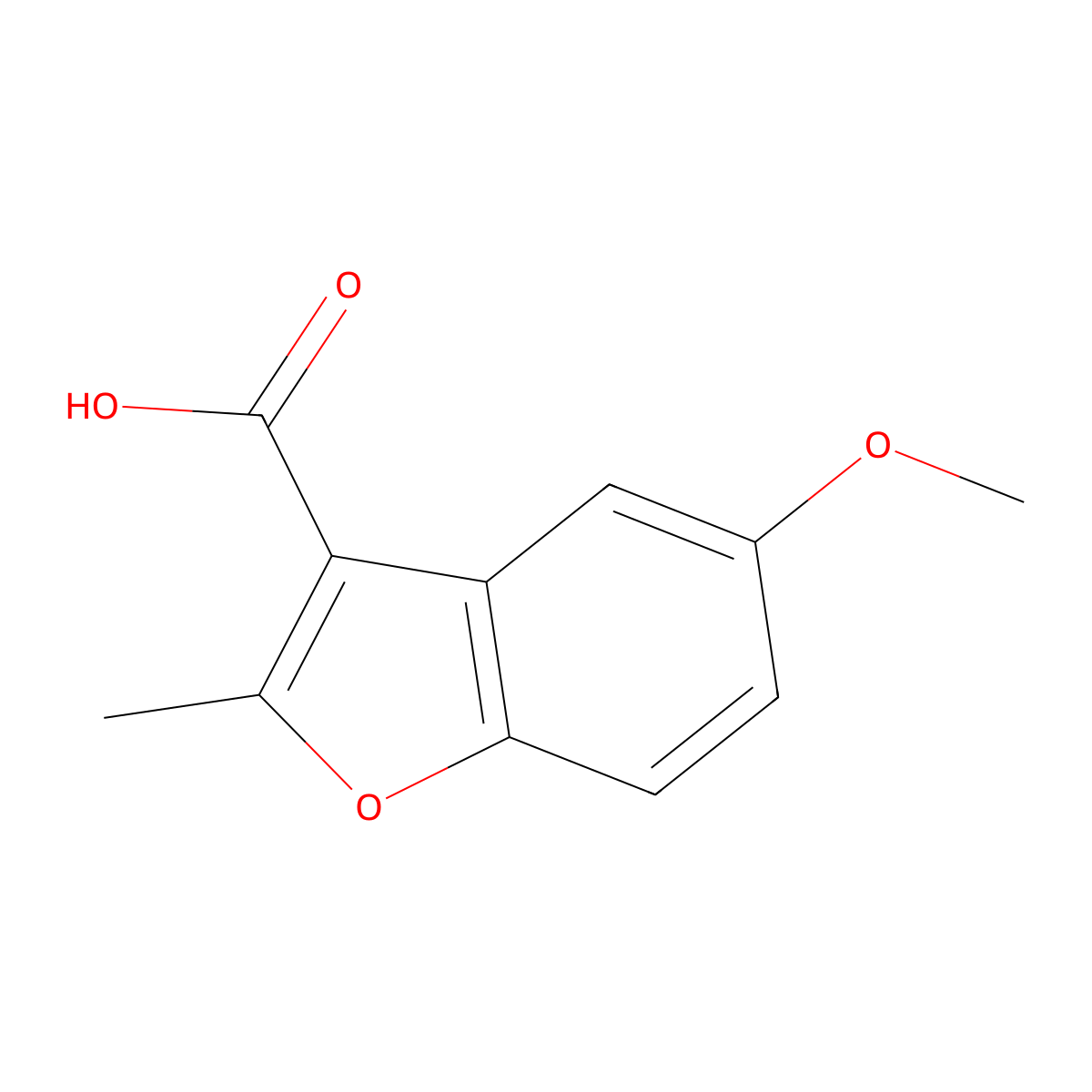 5-Methoxy-2-methyl-1-benzofuran-3-carboxylic acid molecular structure, CAS 29735-88-4