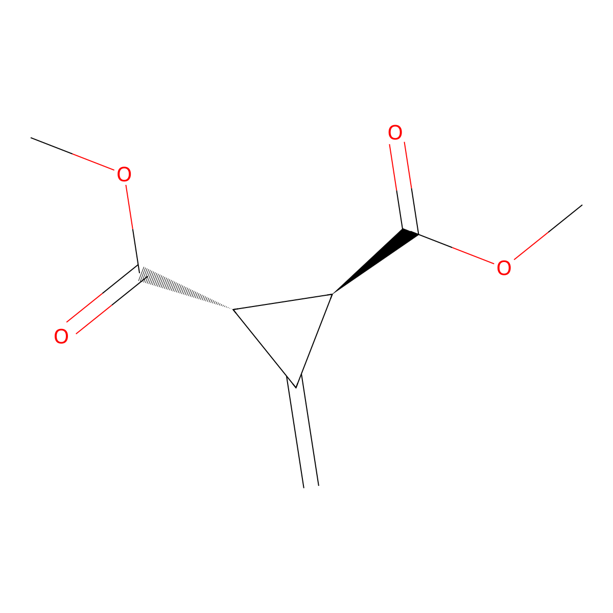 rac-1,2-dimethyl(1R,2R)-3-methylidenecyclopropane-1,2-dicarboxylate,trans molecular structure, CAS 29737-65-3