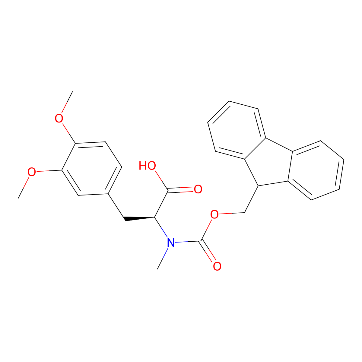 N-[(9H-Fluoren-9-ylmethoxy)carbonyl]-3-methoxy-N,O-dimethyl-L-tyrosine molecular structure, CAS 2973753-24-9