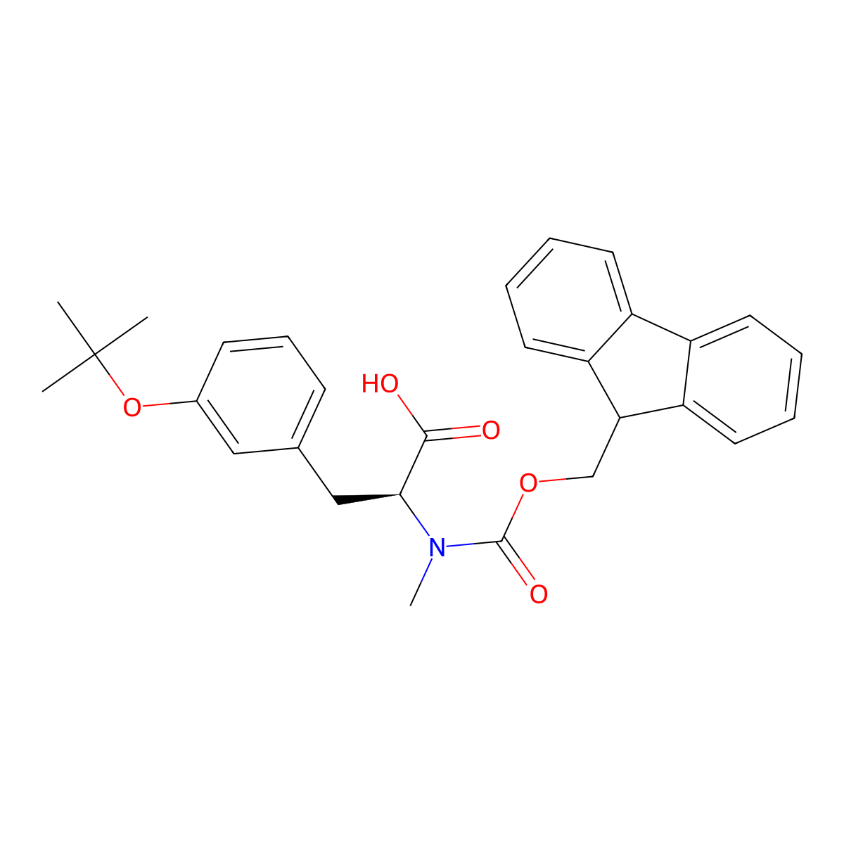 N-Fmoc-N-methyl-3-tert-butoxy-L-phenylalanine molecular structure, CAS 2973753-47-6