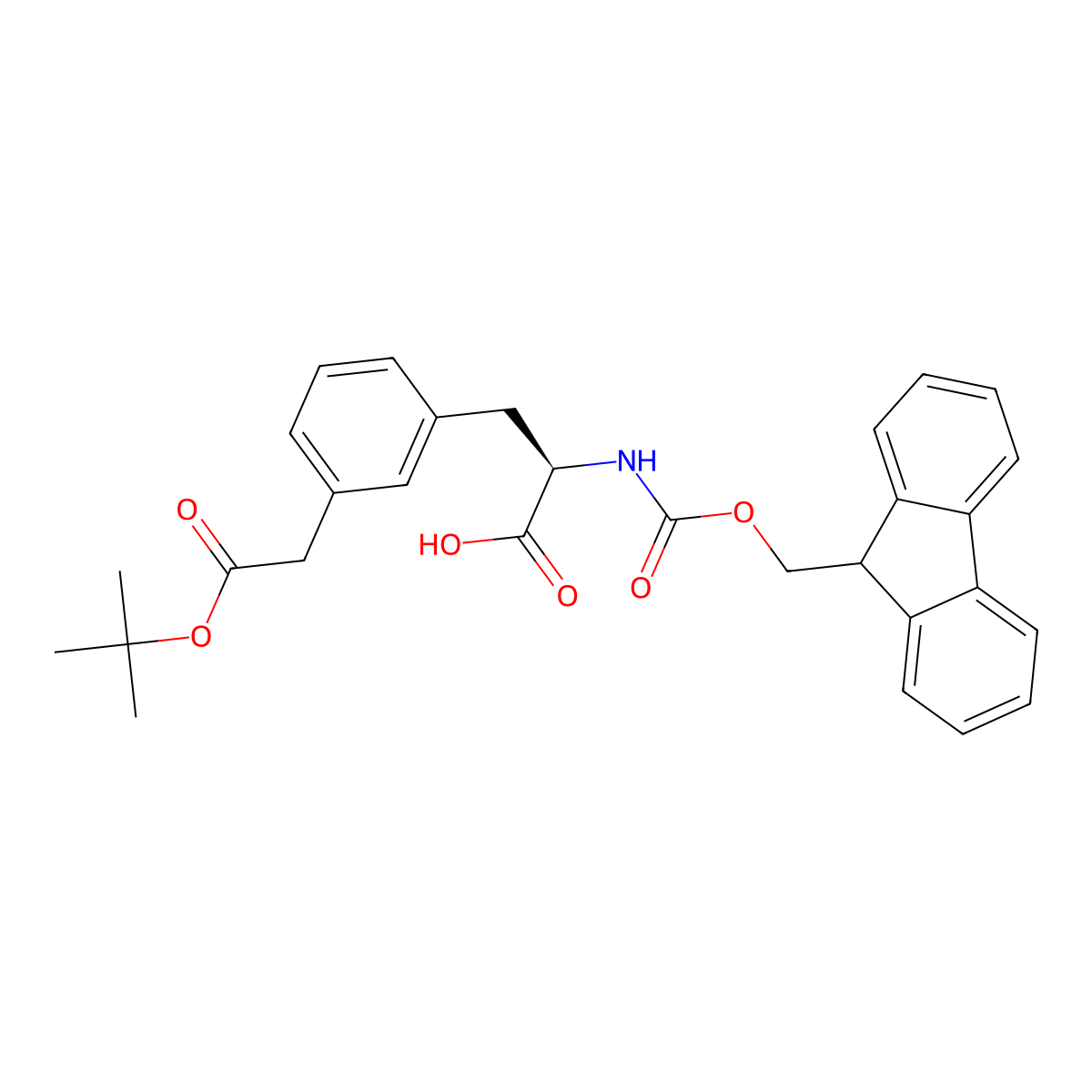 Fmoc-D-Phe(3-(2-tert-butoxy-2-oxoethyl))-OH molecular structure, CAS 2973753-90-9