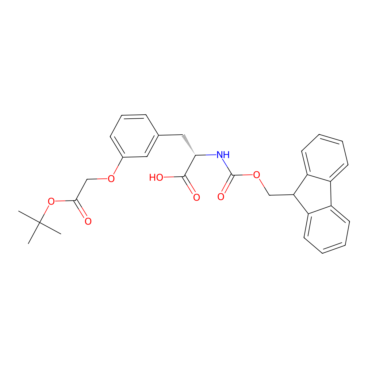Fmoc-3-(tert-butoxycarbonylmethoxy)-L-phenylalanine molecular structure, CAS 2973753-95-4