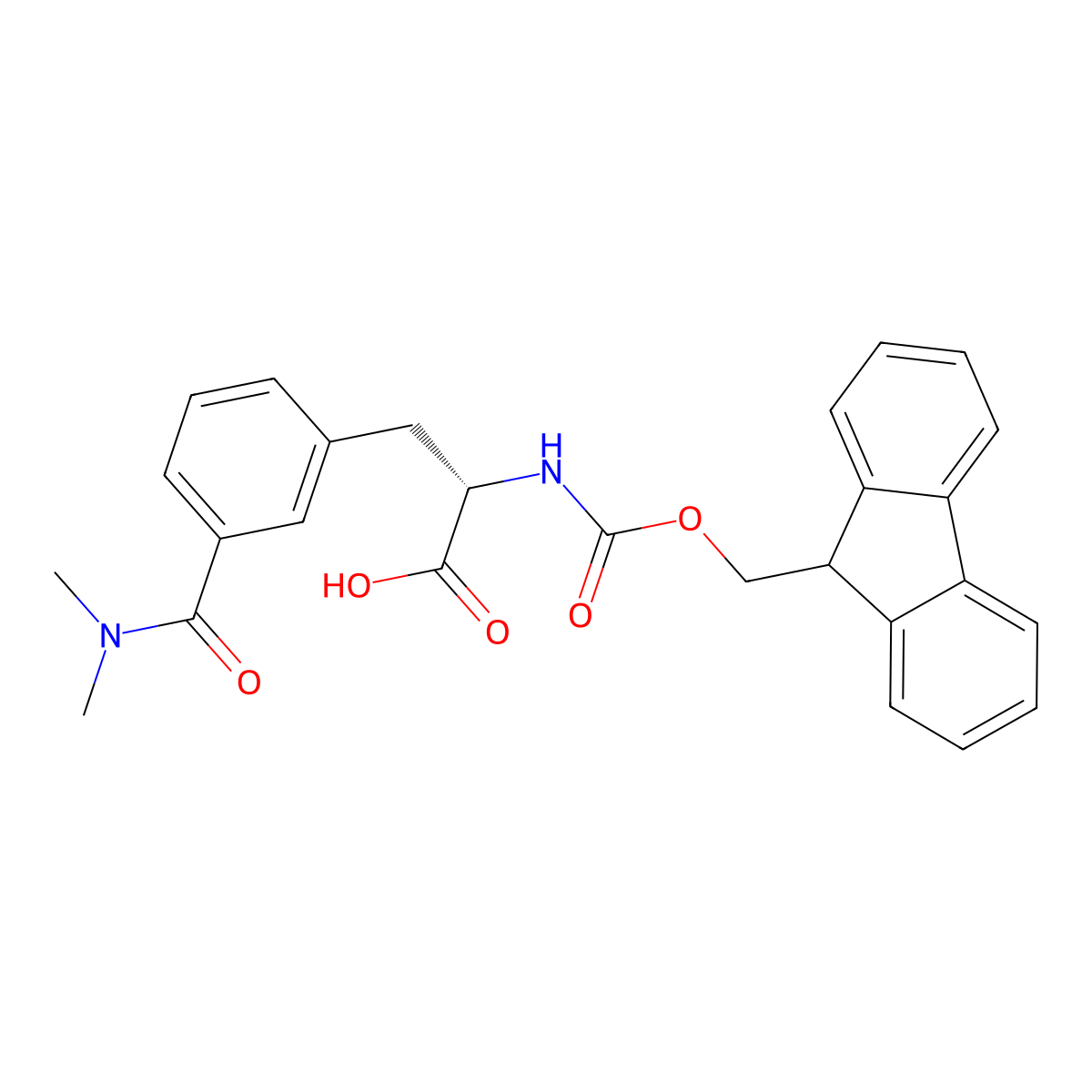 (S)-2-((((9H-Fluoren-9-yl)methoxy)carbonyl)amino)-3-(3-(dimethylcarbamoyl)phenyl)propanoic acid molecular structure, CAS 2973753-99-8