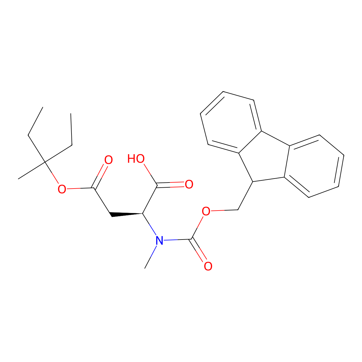 Fmoc-N-Me-L-Asp(OMpe)-OH molecular structure, CAS 2973754-43-5