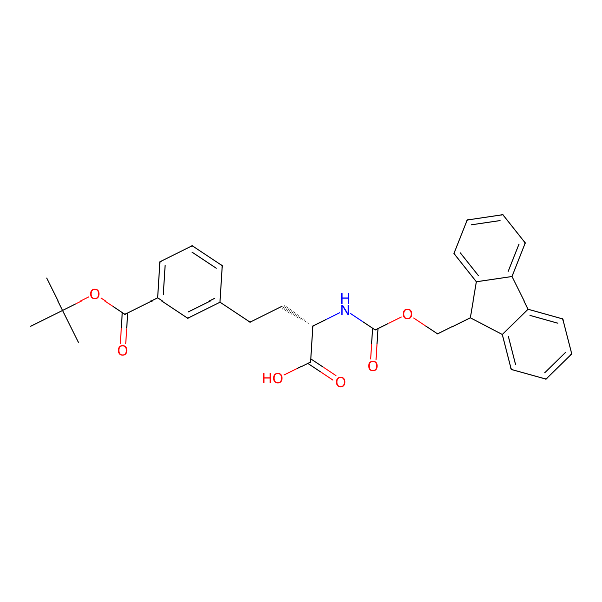 (S)-Fmoc-2-amino-4-(3-(tert-butoxycarbonyl)phenyl) butanoic molecular structure, CAS 2973754-50-4