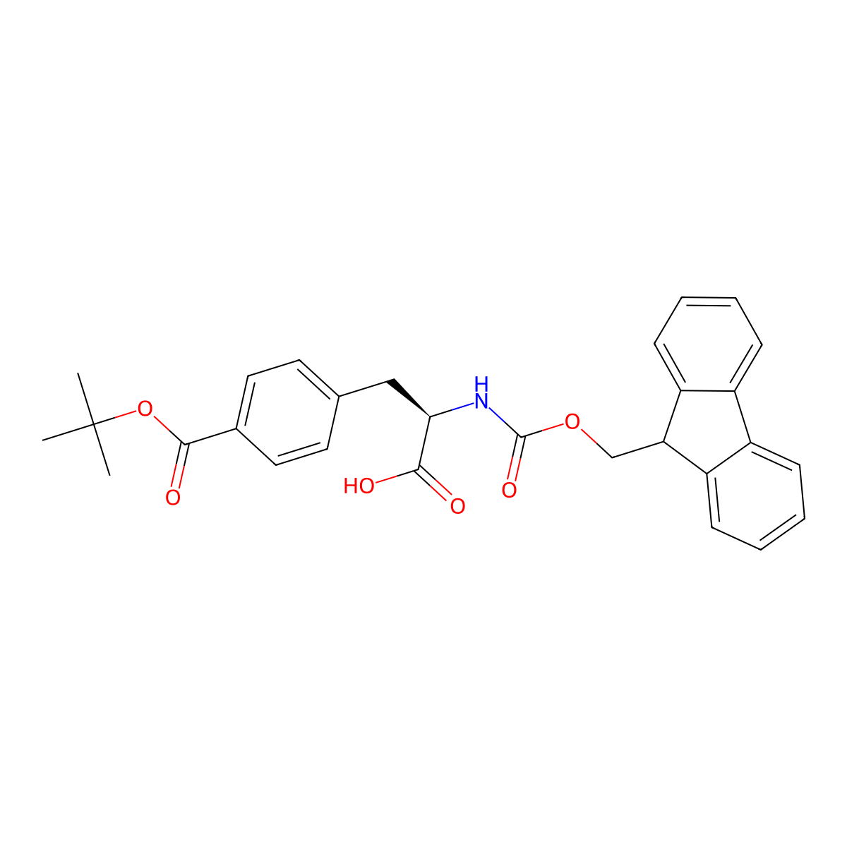 (R)-2-((((9H-Fluoren-9-yl)methoxy)carbonyl)amino)-3-(4-(tert-butoxycarbonyl)phenyl)propanoic acid molecular structure, CAS 2973755-09-6