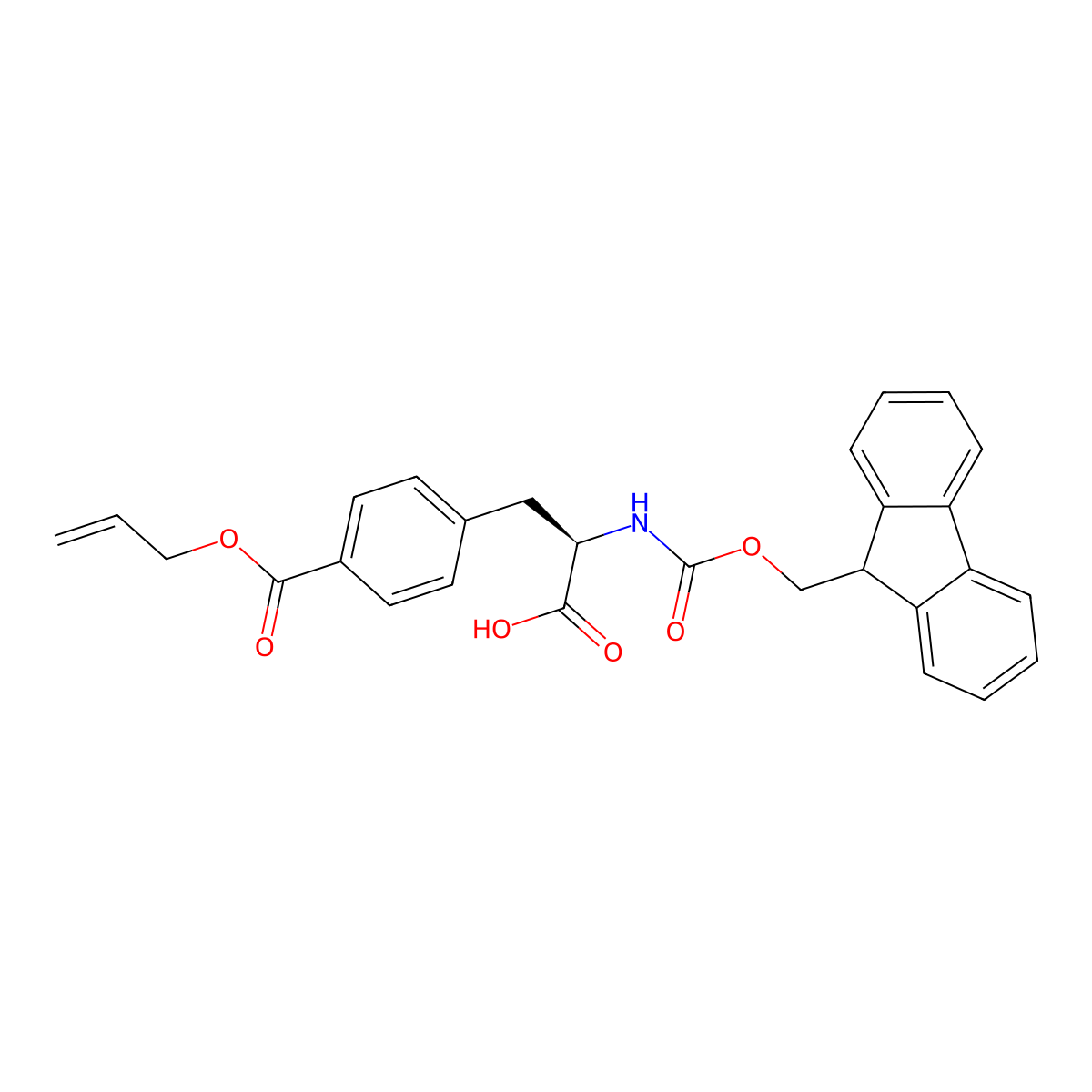 (R)-2-((((9H-fluoren-9-yl)methoxy)carbonyl)amino)-3-(4-((allyloxy)carbonyl)phenyl)propanoic acid molecular structure, CAS 2973755-10-9