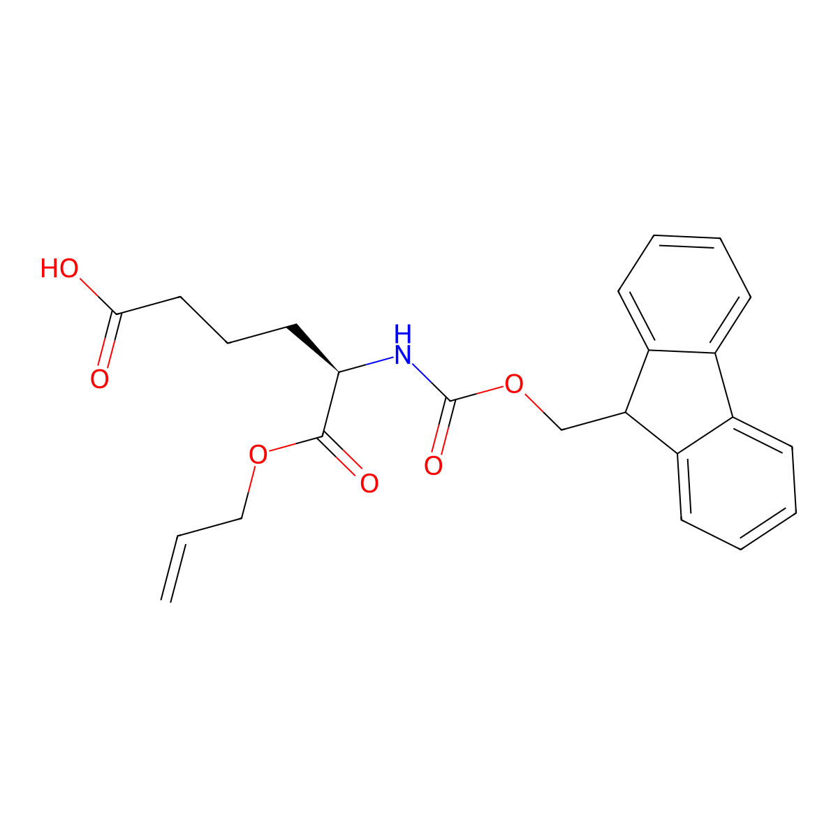 (R)-5-(Fmoc-amino)-6-(allyloxy)-6-oxohexanoic Acid molecular structure, CAS 2973755-90-5