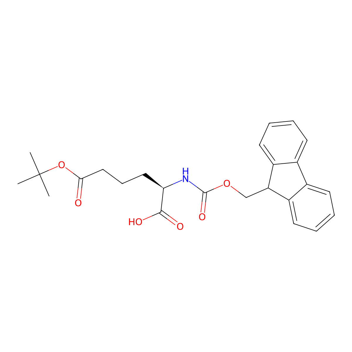 Fmoc-D-Aad(tBu)OH molecular structure, CAS 2973755-92-7