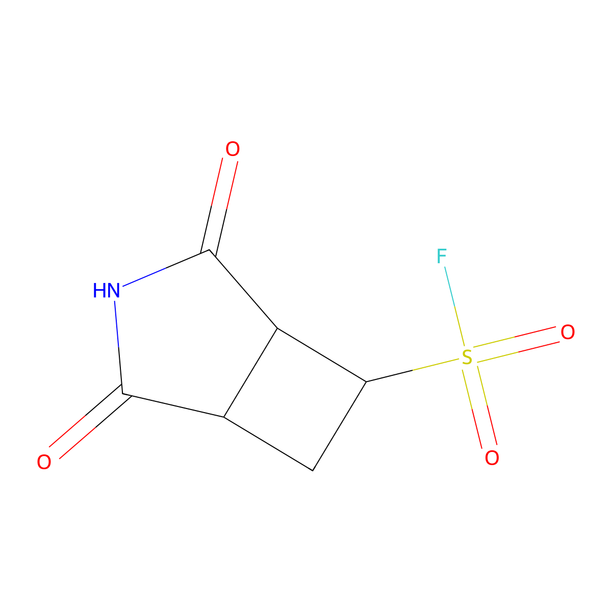 2,4-Dioxo-3-azabicyclo[3.2.0]heptane-6-sulfonyl fluoride molecular structure, CAS 2973762-17-1