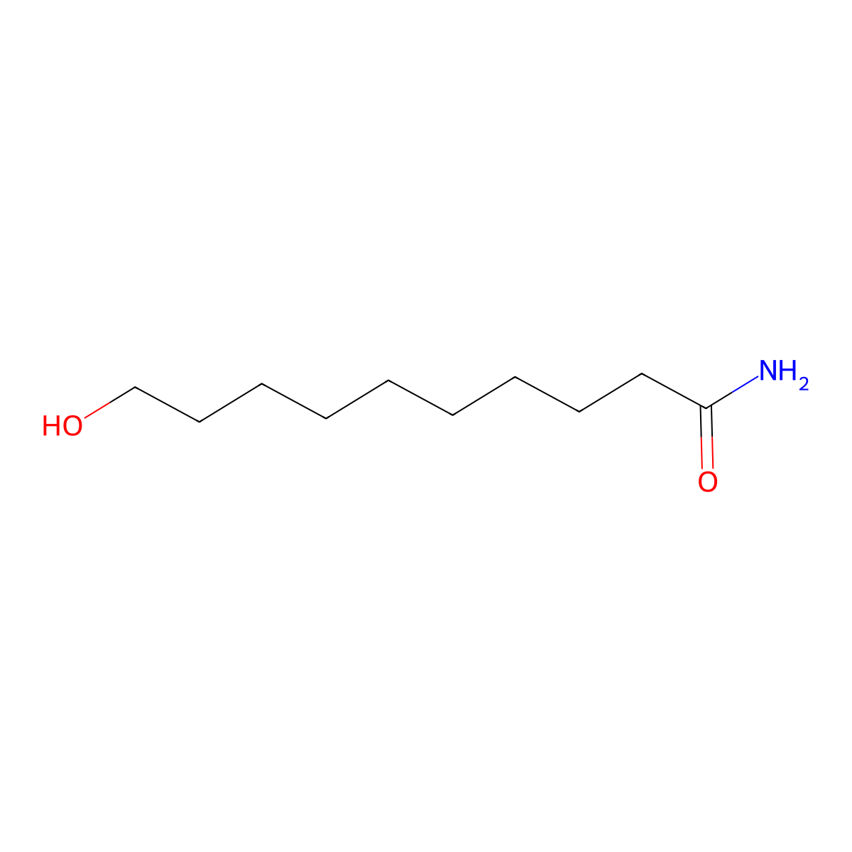 10-Hydroxydecanamide molecular structure, CAS 2973762-19-3