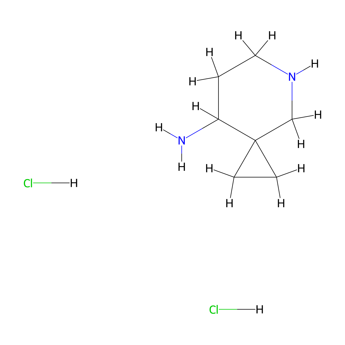 5-Azaspiro[2.5]octan-8-amine dihydrochloride molecular structure, CAS 2973762-28-4