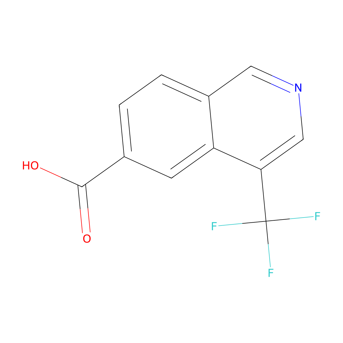 4-(Trifluoromethyl)isoquinoline-6-carboxylic acid molecular structure, CAS 2973762-31-9