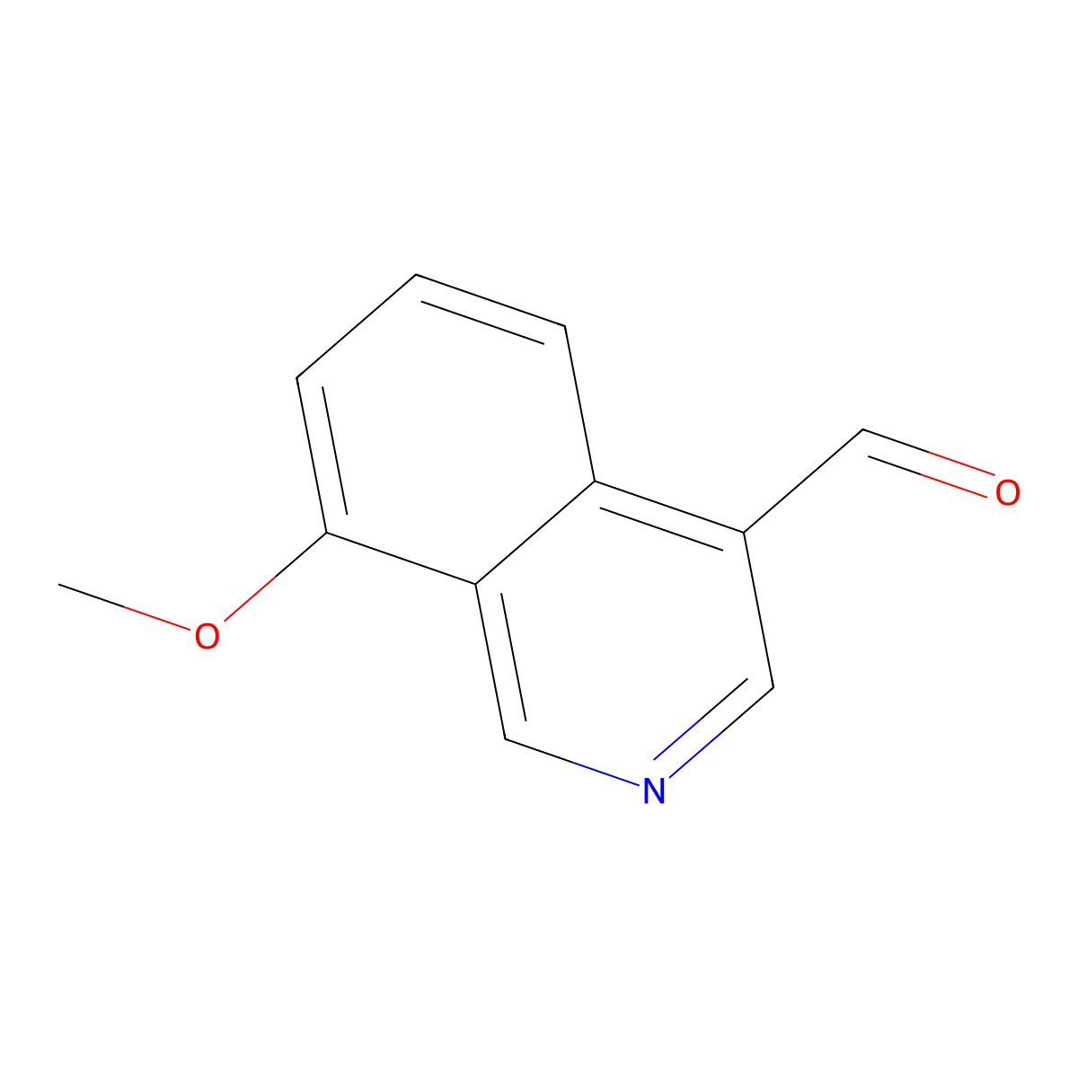 8-Methoxyisoquinoline-4-carbaldehyde molecular structure, CAS 2973762-32-0