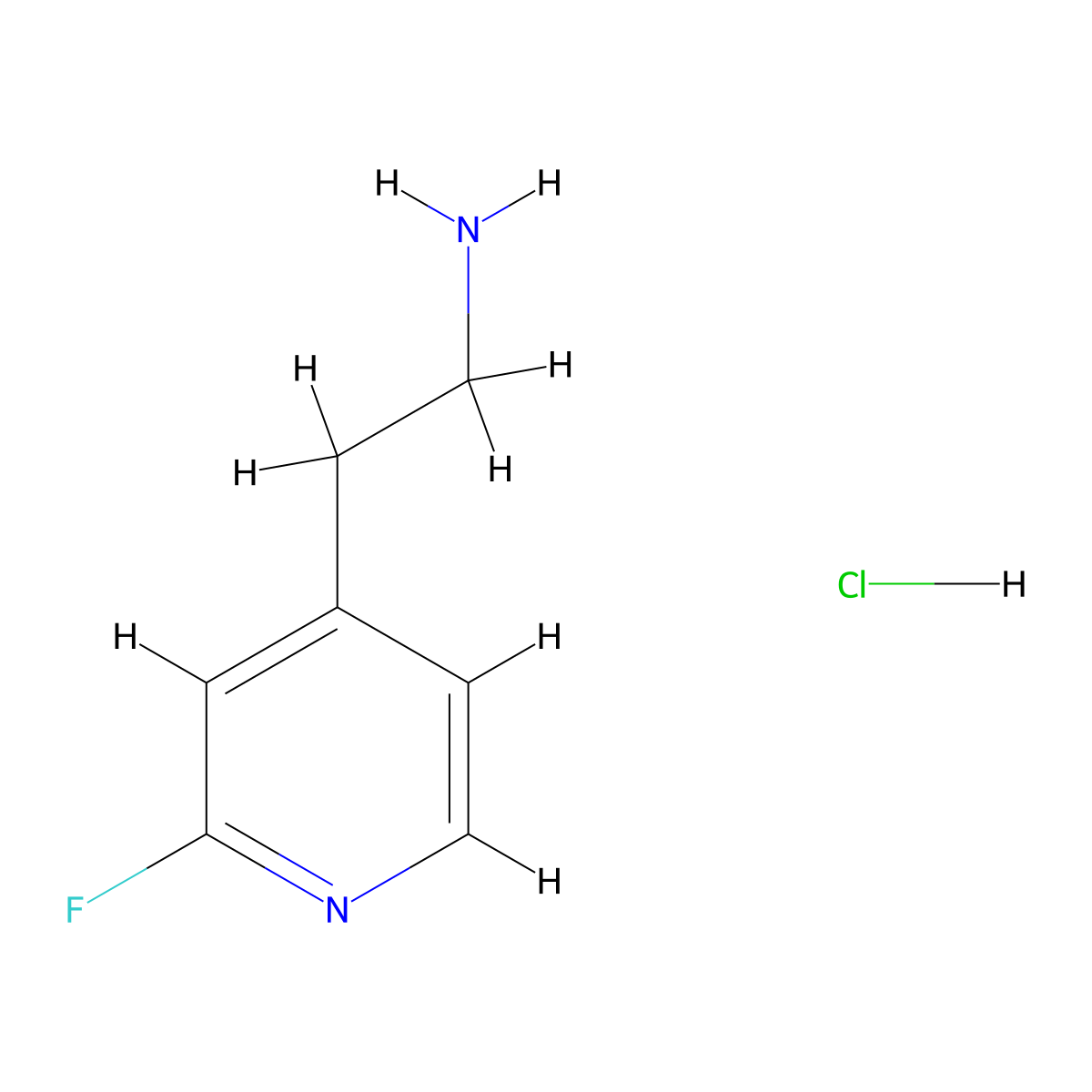 2-(2-Fluoropyridin-4-YL)ethanamine (hydrochloride) molecular structure, CAS 2973762-43-3