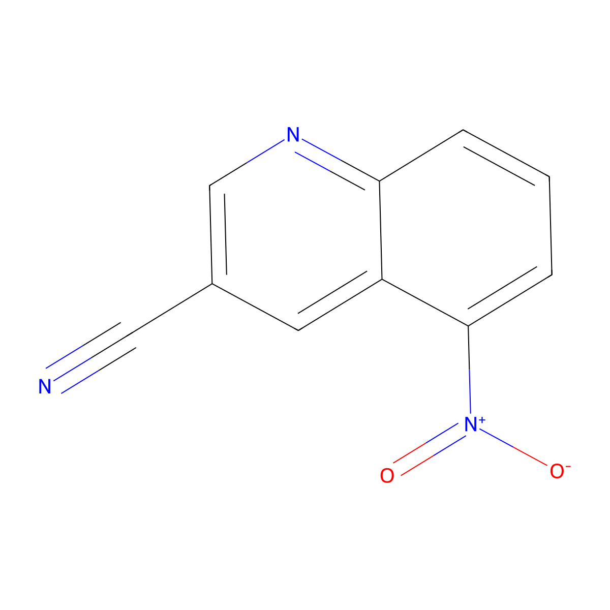 5-Nitroquinoline-3-carbonitrile molecular structure, CAS 2973762-44-4