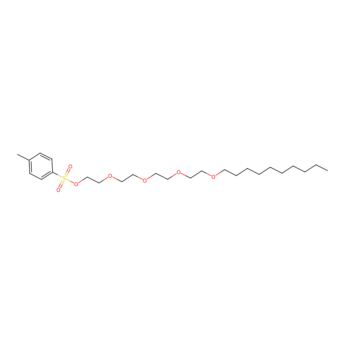 3,6,9,12-Tetraoxadocosyl 4-methylbenzenesulfonate molecular structure, CAS 2973762-50-2