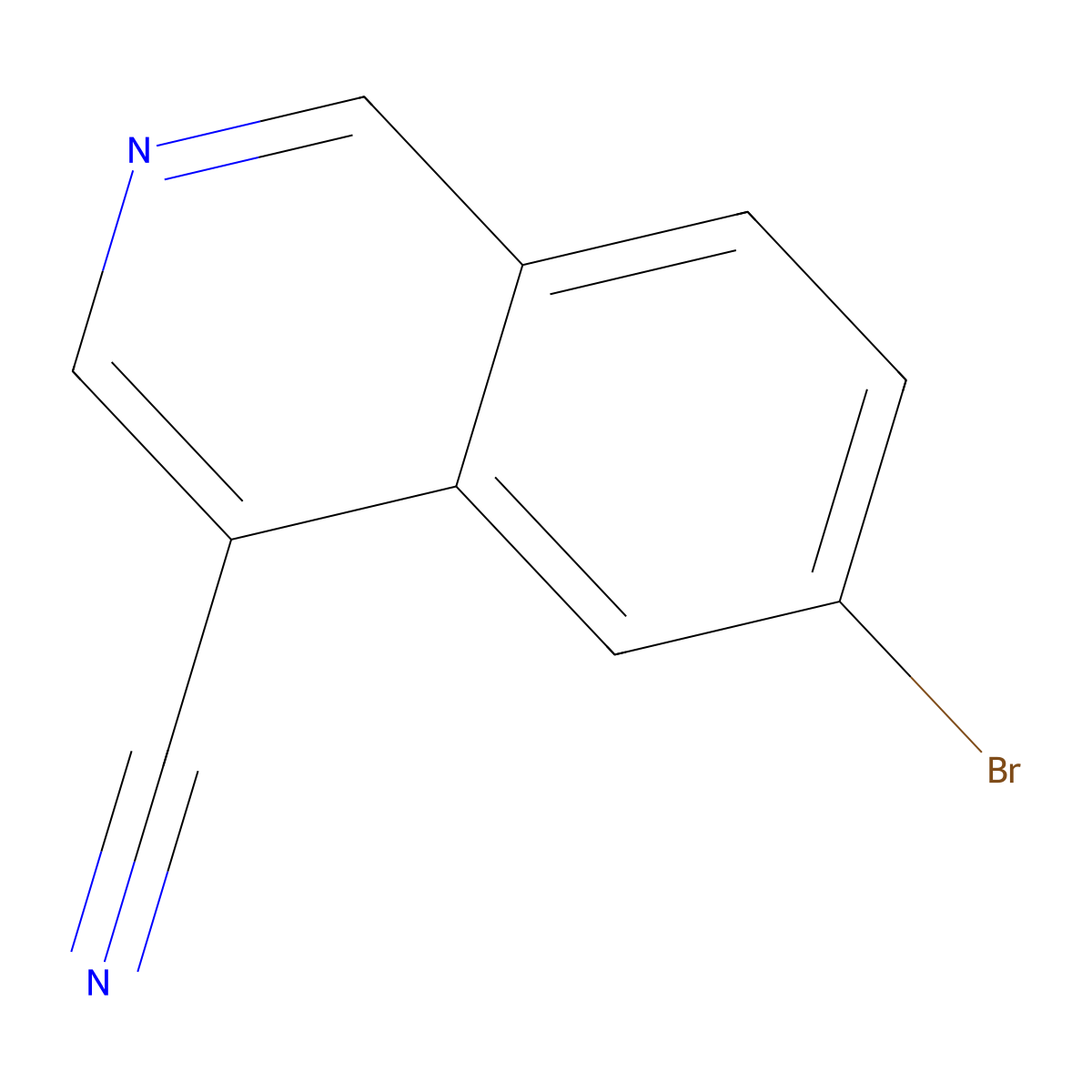 6-Bromoisoquinoline-4-carbonitrile molecular structure, CAS 2973762-52-4