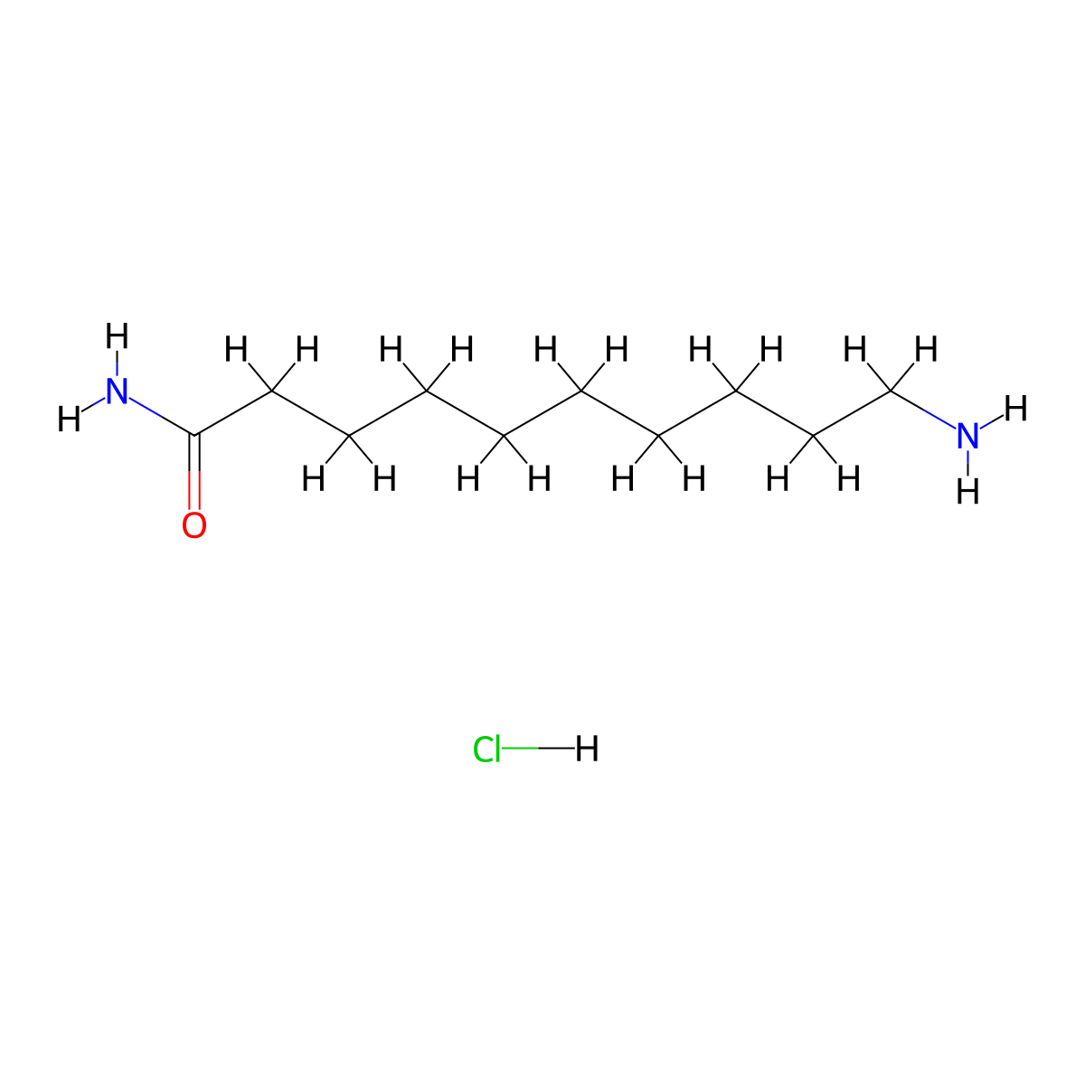 10-Aminodecanamide hydrochloride molecular structure, CAS 2973762-60-4
