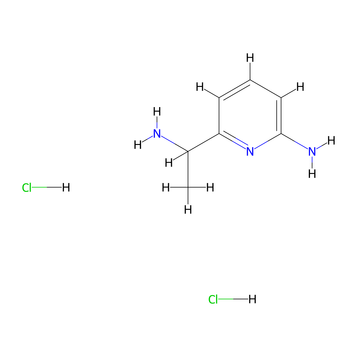 6-(1-Aminoethyl)pyridin-2-amine dihydrochloride molecular structure, CAS 2973762-68-2