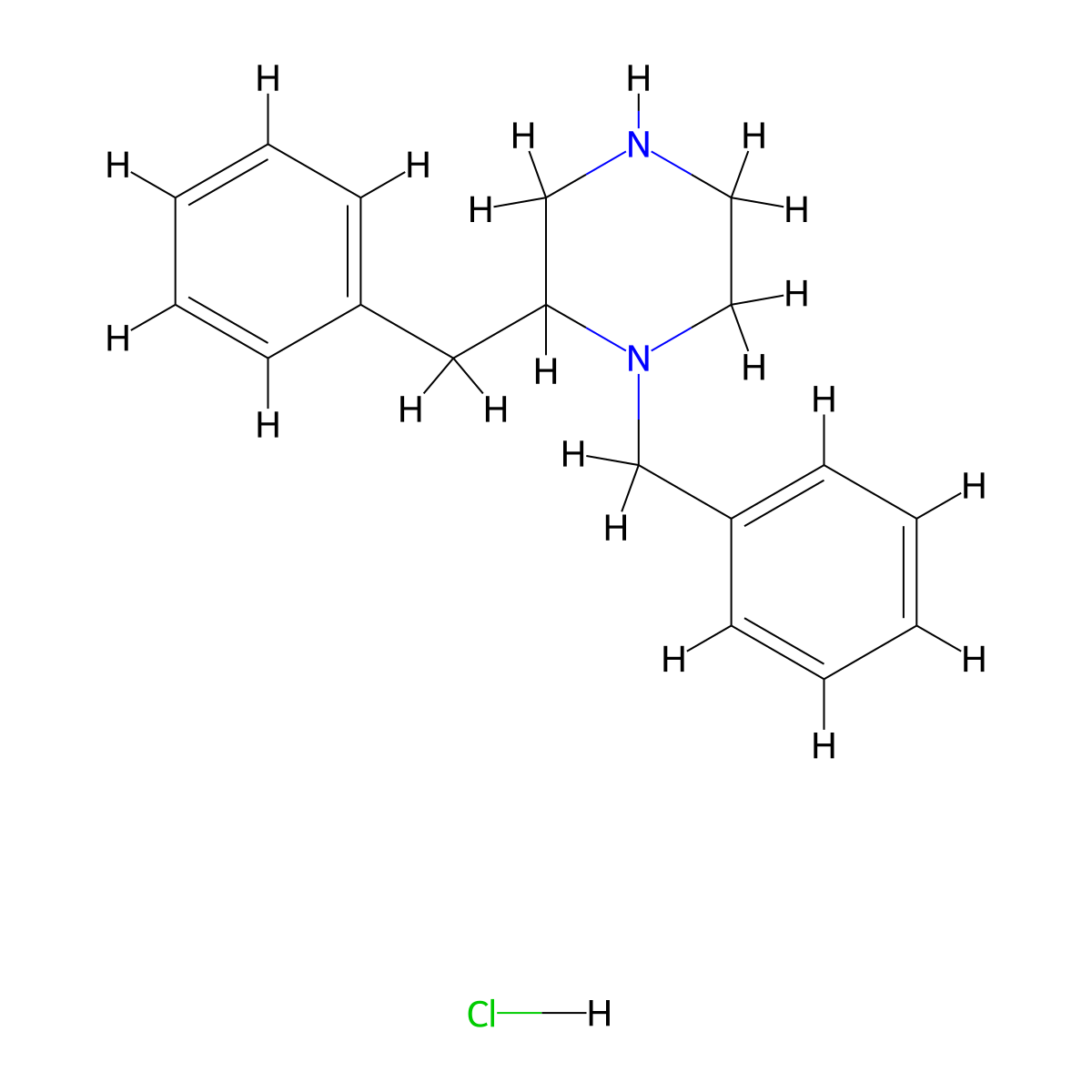 1,2-Dibenzylpiperazine hydrochloride molecular structure, CAS 2973762-81-9