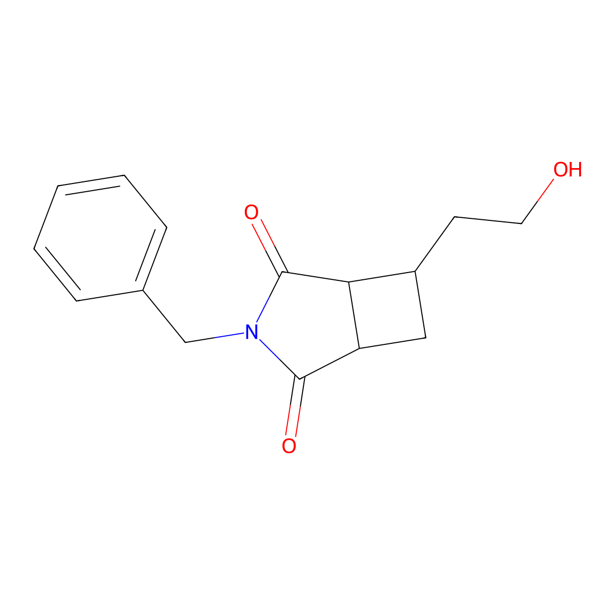3-Benzyl-6-(2-hydroxyethyl)-3-azabicyclo[3.2.0]heptane-2,4-dione molecular structure, CAS 2973762-86-4