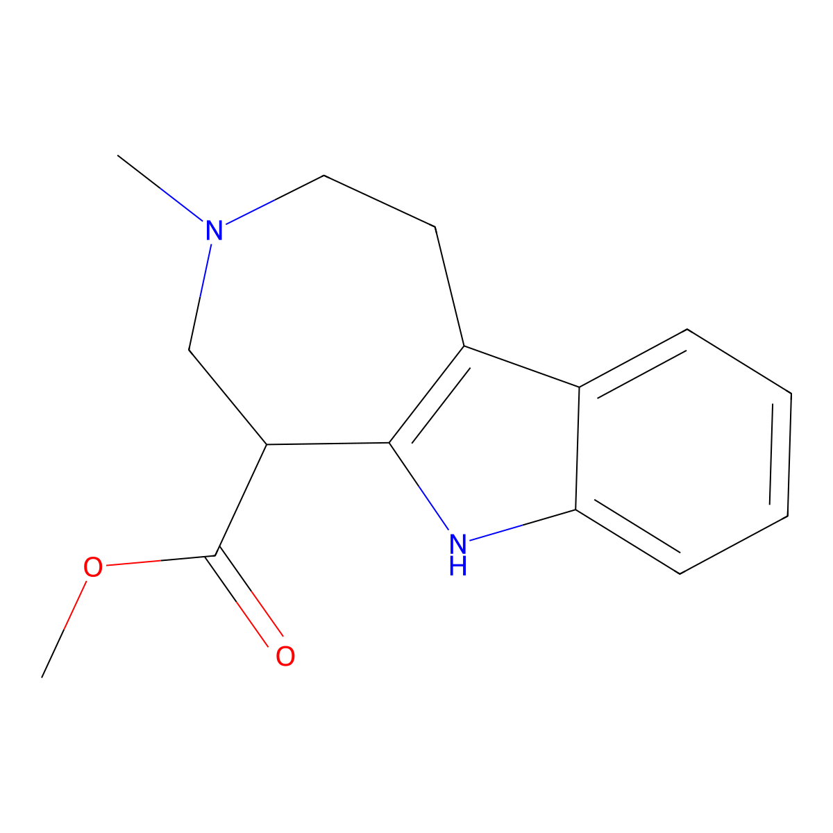Methyl 3-methyl-1,2,3,4,5,6-hexahydroazepino[4,5-b]indole-5-carboxylate molecular structure, CAS 2973762-95-5