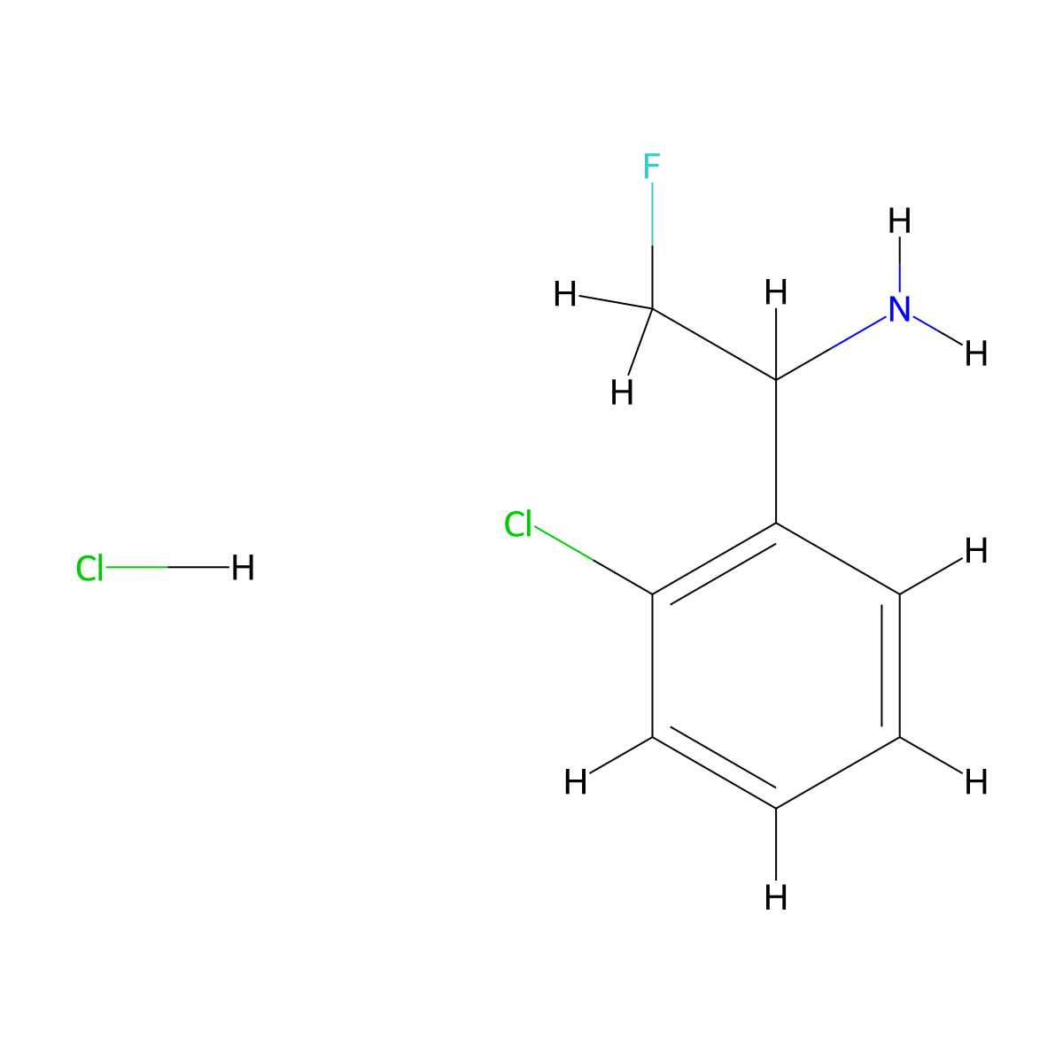 1-(2-Chlorophenyl)-2-fluoroethan-1-amine hydrochloride molecular structure, CAS 2973762-97-7