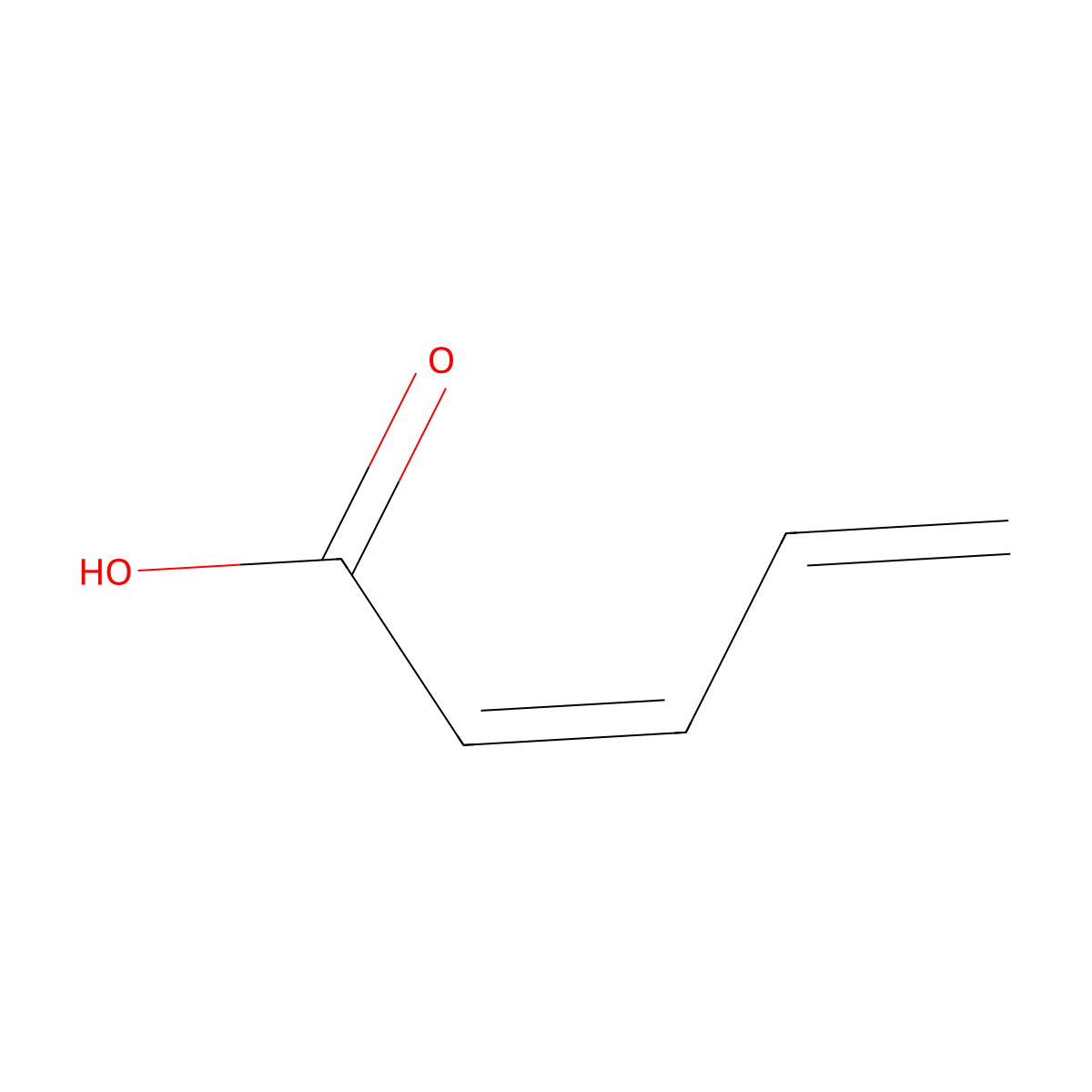 (Z)-Penta-2,4-dienoic acid molecular structure, CAS 29739-67-1