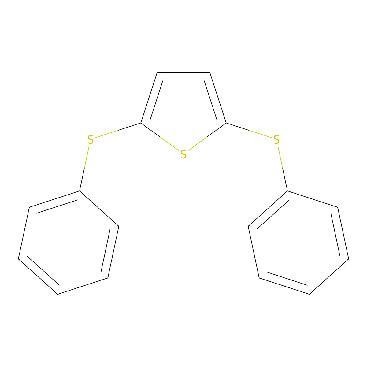2,5-Bis(phenylsulfanyl)thiophene molecular structure, CAS 2974-09-6