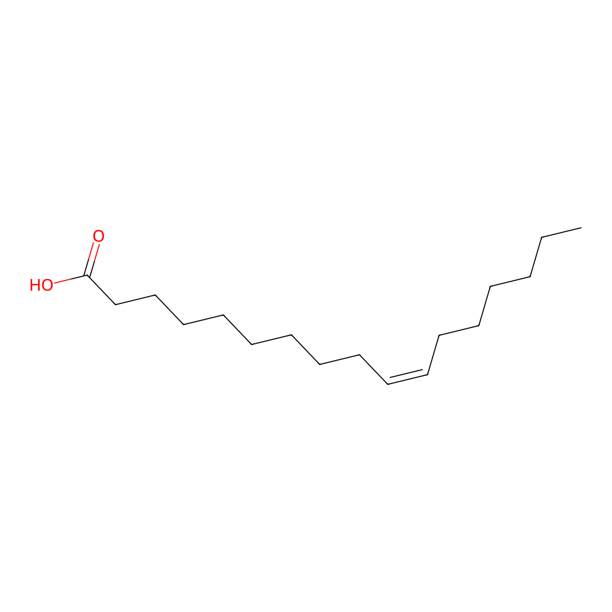 Heptadecenoic Acid molecular structure, CAS 29743-97-3