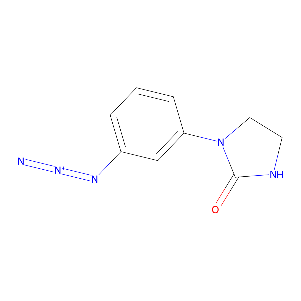 1-(3-Azidophenyl)imidazolidin-2-one molecular structure, CAS 2974358-04-6